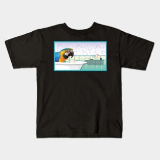 Blue and yellow macaw Kids T-Shirt